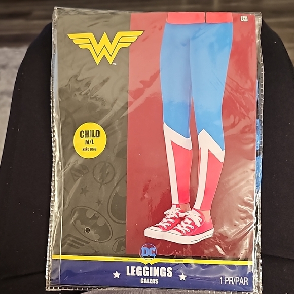 DC Comics Wonder Woman Girls’ Costume Leggings - Picture 1 of 4